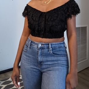 Black crop Top